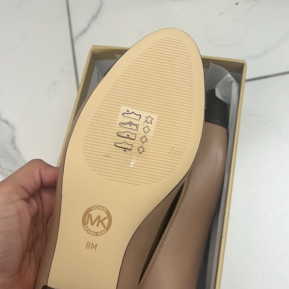 Michael Kors Flats leather beige and black - Picture 10 of 13